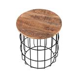 Industro-Mangowood Side Table 40x45cm