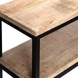 Avoca Mango Wood Console Table w/Shelf 90x25x80cm