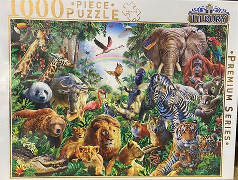 Wild Animal Collage 1000 Piece Puzzle