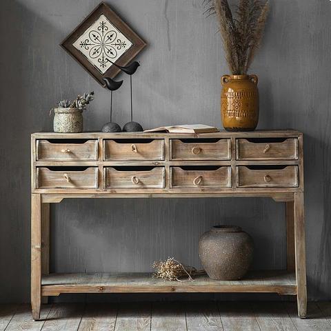 Chateau 8-Drawer Console Table 120x40x80cm