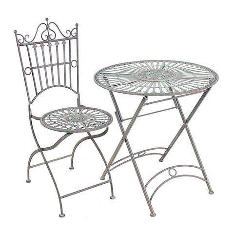 Provence Collection Round Table & 2 Chairs Set 68x73cm/60x48x97cm