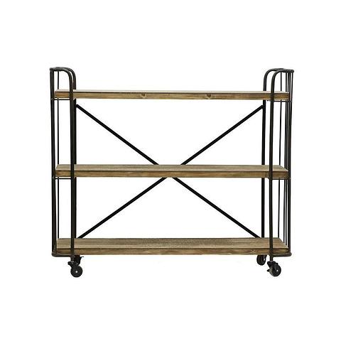 Chic-Industrial 3-Shelf Trolley 99x34x85cm