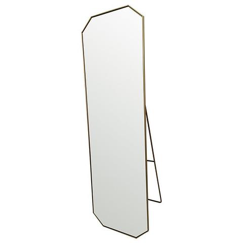 Contemporary Gold Cheval Floor Mirror w/ Stand 50x4x165cm
