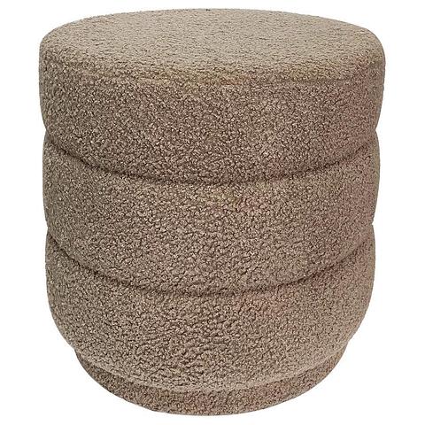Boucle Loop-Style Stepped Ottoman/ Stool 41x41x41cm