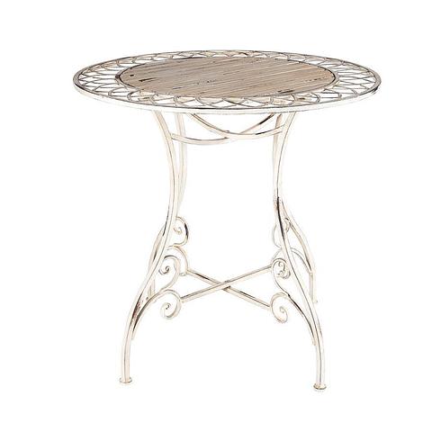 Martinique Table Metal w/Wood 76x74cm(1/1)