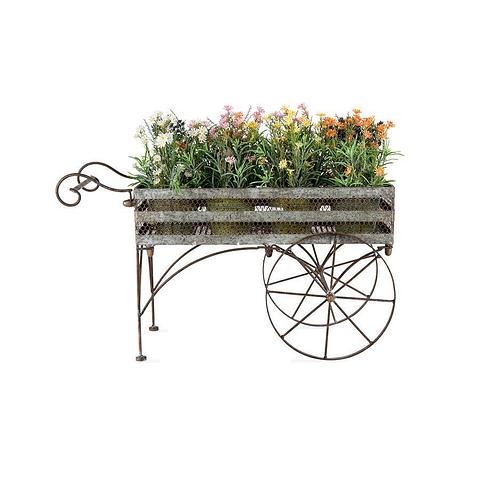 Rust-Wash Flower Cart 64x26x38cm (1/1)