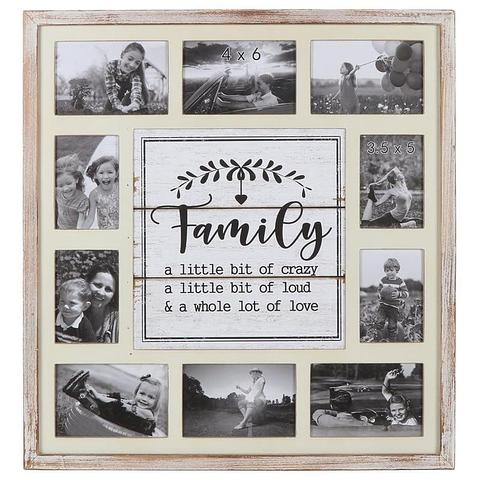 'Family' Wall Hanging Photo Gallery Collage 55x2x59cm