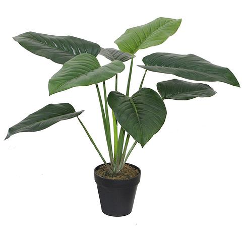 Potted Artificial Faux Elephant Ear Philodendron 60cm (1/1)