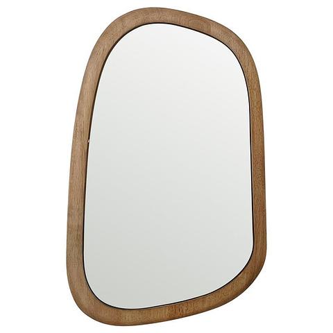 62cm Mid-Century Asymmetric Wood-Framed Wall Mirror 40x2x62cm