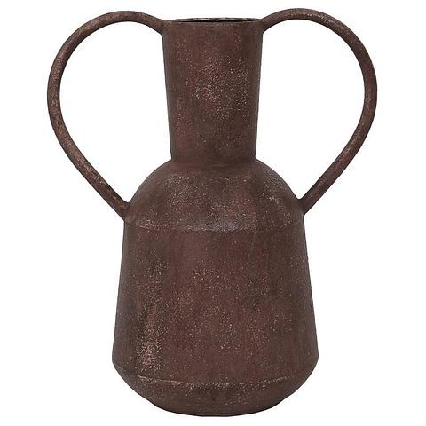 Artisan Aged Vase w/ 'Heart' Handles 31x20x37cm