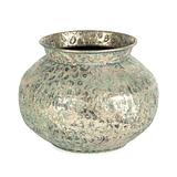 Hammered Squat Bowl w/Lip-Antique Gold 28x21cm