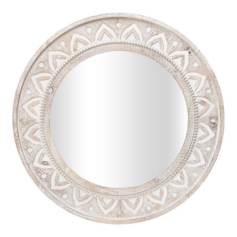 XL Carved Hamptons-Style Round Mirror 70x2.5cm (1)