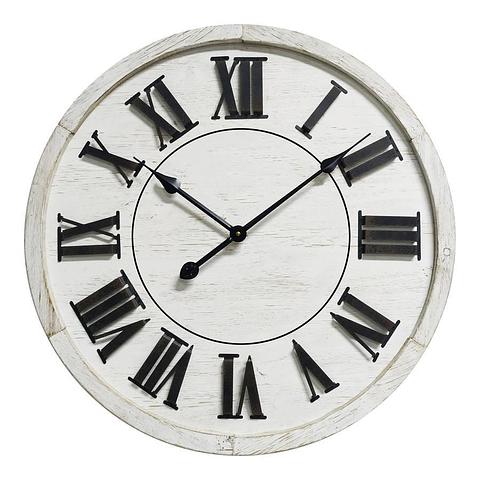 XL Hamptons Wall Clock w/Raised Roman Numerals 60x4.5cm