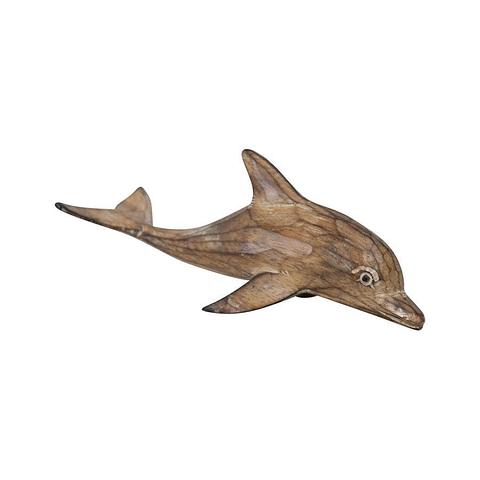 Hand-carved Dolphin Figurine 25x10x8cm