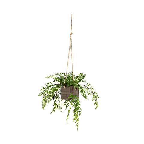 Hanging Potted Artificial Fern 34x44cm (4/40)
