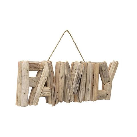 Hand-Made Driftwood 'Family' Wallart 50x4x26cm