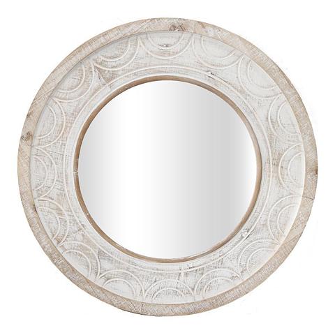 Large Carved Hamptons-Style Round Mirror 60x2.5cm (1)