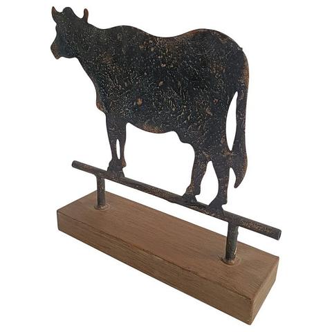 Cow Statue on Base 30x7.5x26.5cm