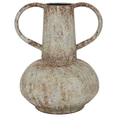 Artisan Aged Vase w/ Wide Base & Handles 21.5x20x26.5cm