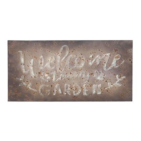 Welcome to My Garden Rust Wall Sign 61x0.6x30cm