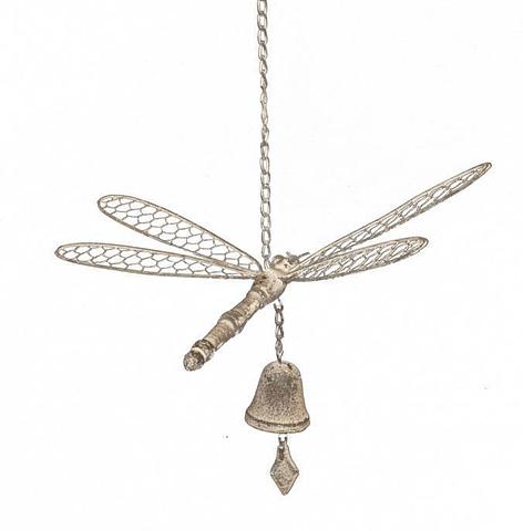 Large Hanging Dragonfly w/Cast Iron Bell 41x70cm (2/6)