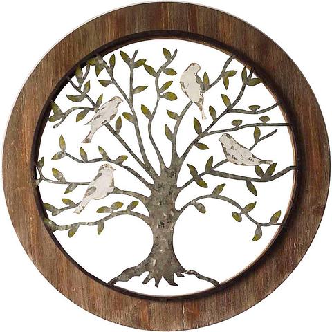 XL Galvanised Tree-of-Life Framed Wall Hanging 60x2cm (1/6)