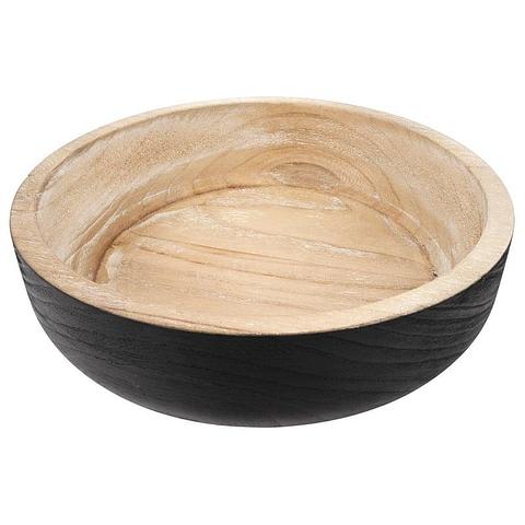 Nero Round Wooden Bowl 29x29x8cm