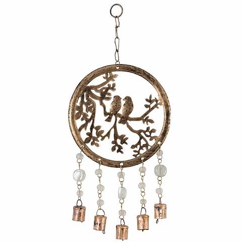 Handcrafted Hanging Circle of Life Chime w/Birds Beads & Bells 20x43cm (4/40)