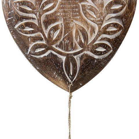 Hand-carved 3-Heart Hanger 20x2x70cm
