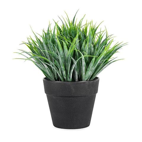 Potted Artificial Green Ponytail-Grass 15x18cm
