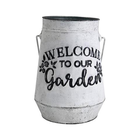 Country Garden 'Welcome' Planter w/ Handle 17x24-36cm
