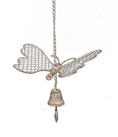 Large Hanging Butterfly w/Cast Iron Bell 29x69cm (2/6)