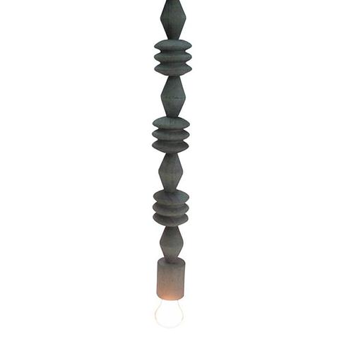 Contemporary Dark 'Zen' Symmetrical Pendant Lamp 9.5x9.5x67cm+90cm cord