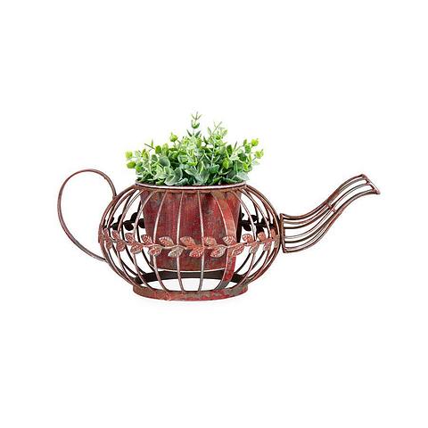 Antique Red Teapot Potplanter 36x23x14cm
