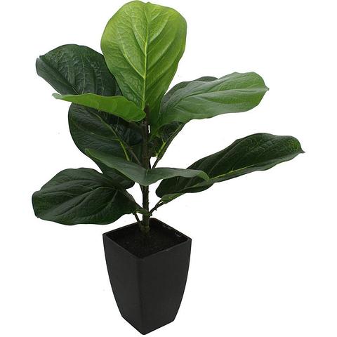 Potted Artificial Faux Baby Fiddle-Leaf Fig Plant 46cm (1/1)