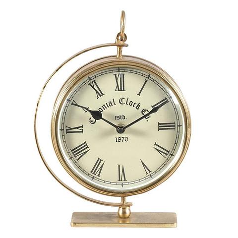 Antiq-Gold Framed Colonial Table Clock 18x6x24cm (2/12)