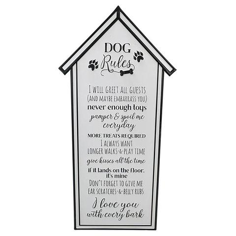 Dog Rules Wall sign 33x66cm