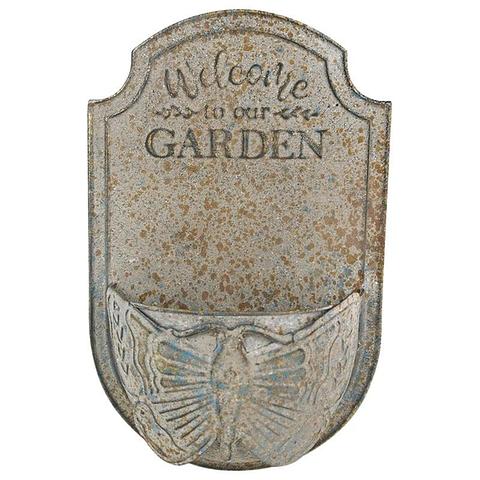 Welcome to Our Garden Wall Planter 23x8.5x36cm