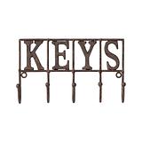 Cast-Iron 'Keys' w/ 5 Hooks 21.5x5x13.5cm