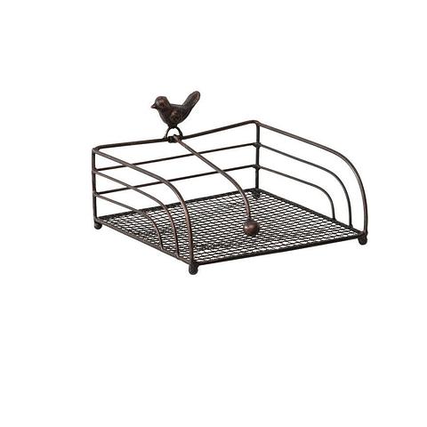 Napkin Holder w/ Bird 20.5x20.5x14cm
