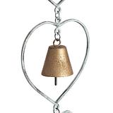 Handcrafted Hearts w/Floating Bells Hanging Mobile 13x4.5x105-117cm