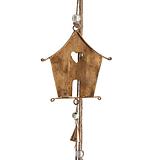 Handcrafted Houses w/Bells Hanging Mobile 15x2.5x145-161cm