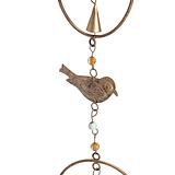 Handcrafted Birdhouses w/Birds & Bells Hanging Mobile 15x3.5x69.5-79cm