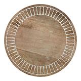 Handcrafted Footed Mango Wood Cake Stand 32x32x12cm