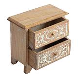 Handcrafted 2-Drawer Mango Wood Trinket Box 23x11x23cm