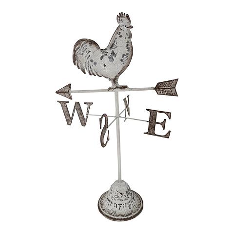 Distressed-Finish Rooster Weather Vane Ornament 36.5x24x64cm