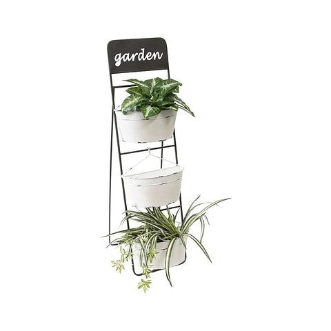 Garden 3-Planter Ladder 31x21-55x113cm