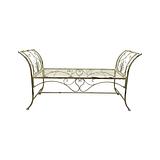 French Country Garden Bench Seat - Distressed White