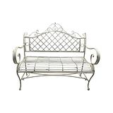 French Provincial Garden Bench Seat - Antique White