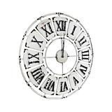 Antique Roman Numeral Round 84cm Wall Clock - White